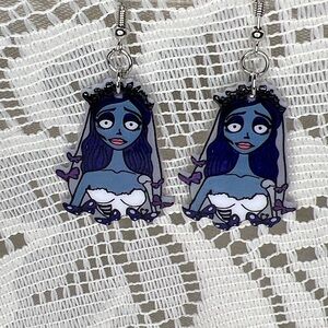 Corpse Bride  Character Earrings NWOT